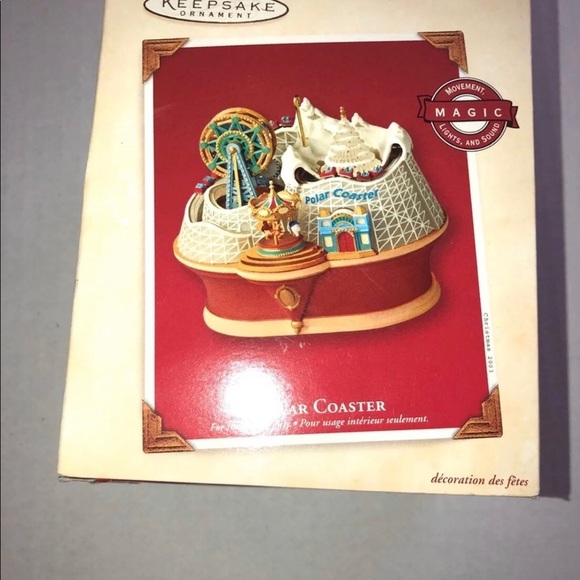 𝅺2003 Hallmark Keepsake Polar Coaster Ornament NIB